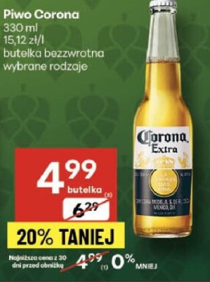 Piwo Piwo Corona promocja w Delikatesy Centrum