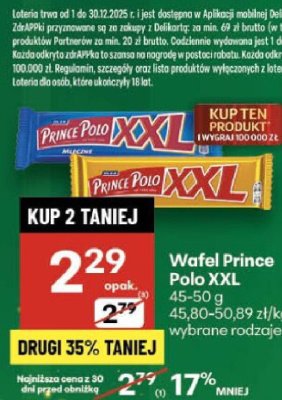 Wafel Prince Polo XXL promocja w Delikatesy Centrum