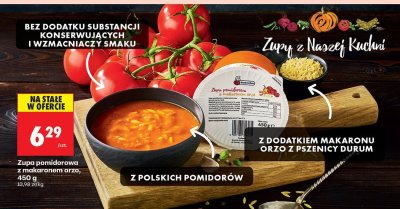 Zupa pomidorowa z makaronem orzo promocja w Biedronka