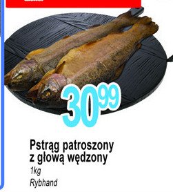 Pstrąg patroszony z głową Rybhand promocja w Leclerc