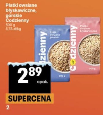 Płatki owsiane błyskawiczne, górskie Codzienny promocja w Delikatesy Centrum
