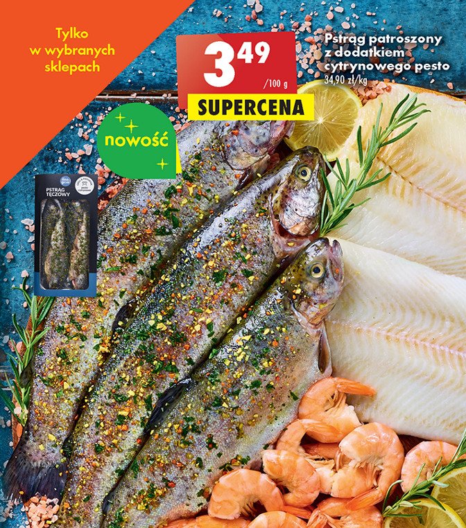 Pstr膮g t臋czowy patroszony z pesto cytrynowym promocja
