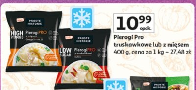 Pierogi Pro truskawkowe lub z mięsem 400 g promocja w Auchan