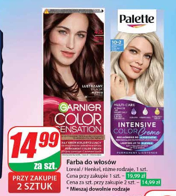 Farba do włosów 4.15 mroźny kasztan Garnier color senstation promocja w Dino