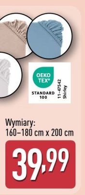 Prześcieradło z bawełną  160-180 cm x 200 cm promocja w Aldi