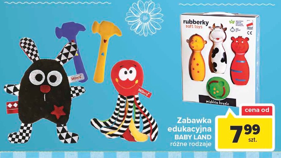 Zabawka dla niemowl膮t m艂otek RUBBERKY promocja