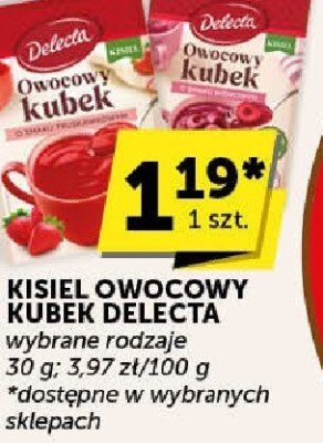 Kisiel owocowy Kubek Delecta wybrane rodzaje 30 g promocja w ABC