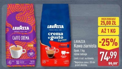 Kawa ziarnista promocja w Aldi