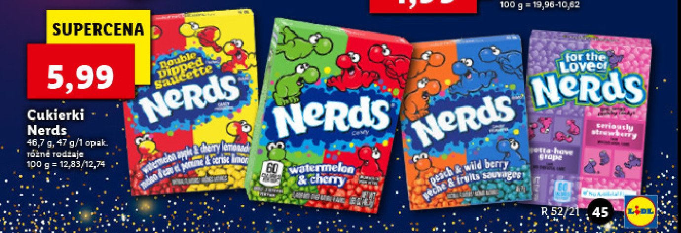 Draże watermelon & cherry Wonka nerds promocja