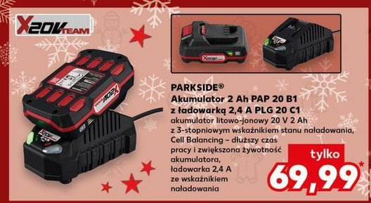 Akumulator litowo-jonowy 20v 2ah + ładowarka Parkside promocja