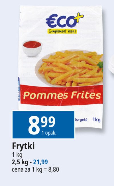 Frytki mrożone Eco+ promocja