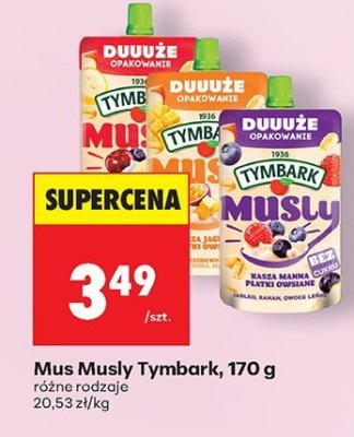 Mus Musly Tymbark, 170 g: różne rodzaje promocja w Biedronka