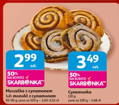 Monokl z cynamonem 85-90g promocja w Auchan