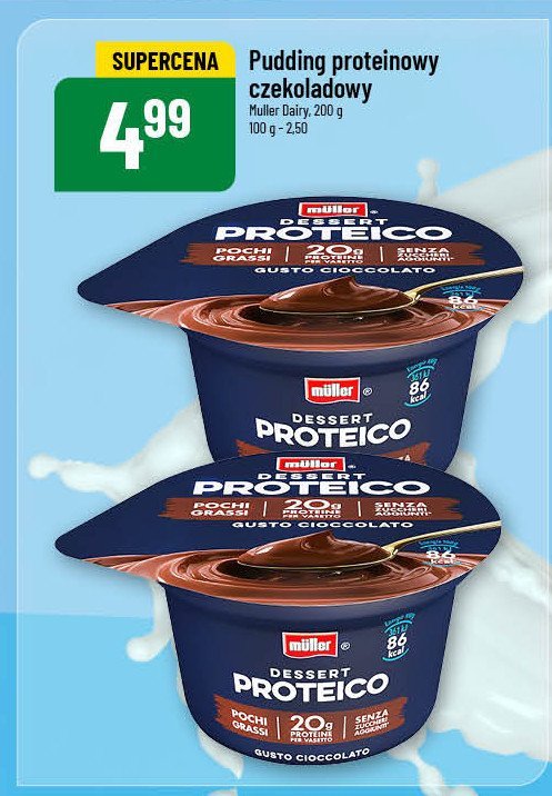 Pudding czekoladowy Muller proteico promocja w POLOmarket