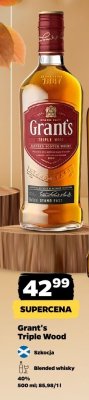 Whisky Grant's Triple Wood Blended Whisky 500ml promocja w Netto