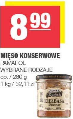 Mięso konserwowe PAMAPOL, wybrane rodzaje promocja w SPAR