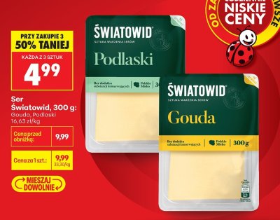 Ser Światowid Gouda 300 g promocja w Biedronka