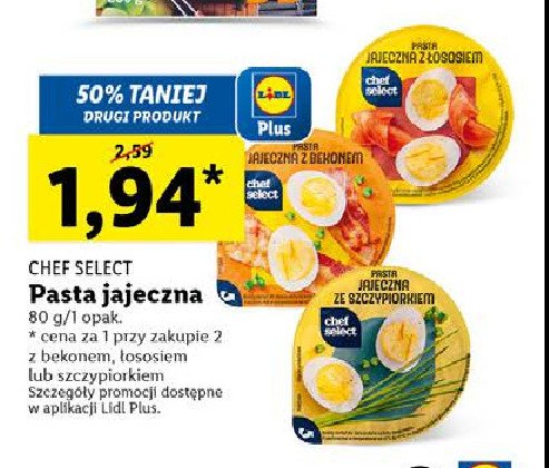 Pasta jajeczna ze szczypiorkiem Chef select - cena - promocje - opinie -  sklep  - Brak ofert