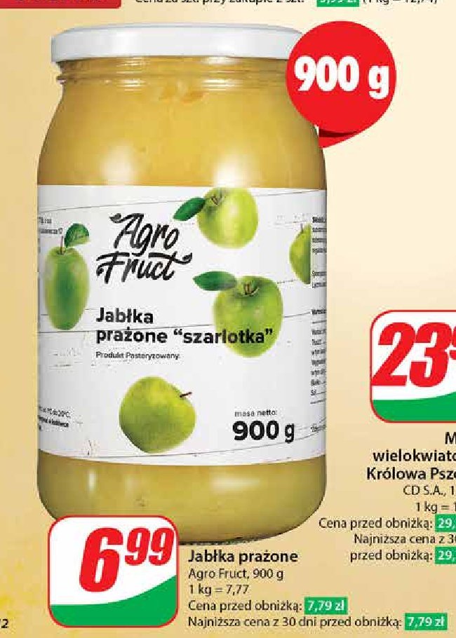 Jabłka prażone szarlotka Agrofruct promocja w Dino