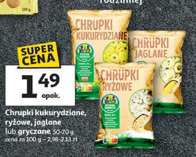 Chrupki kukurydziane, ryżowe, jaglane lub gryczane 50-70 g Auchan promocja w Auchan