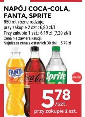 Napój Coca-Cola, Fanta, Sprite promocja w Stokrotka