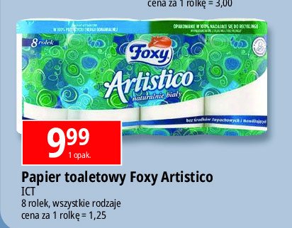 Papier toaletowy niebieski Foxy artistico promocja