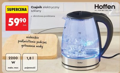 Czajnik elektryczny szklany  promocja w Biedronka