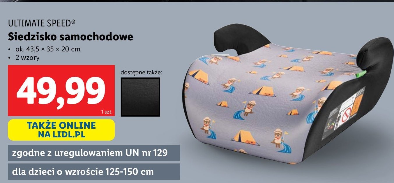 Siedzisko samochodowe dla dzieci Ultimate speed promocja w Lidl