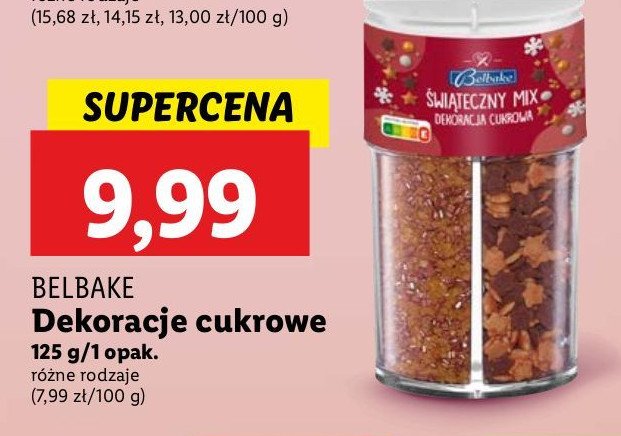 Dekoracje cukrowe świąteczny mix Belbake promocja