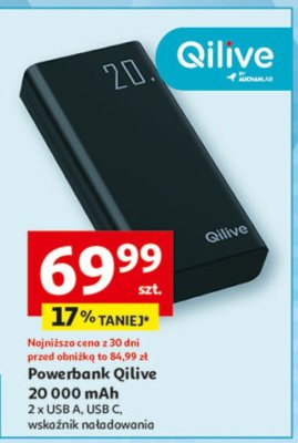 Powerbank Qilive 20 000 mAh promocja w Auchan