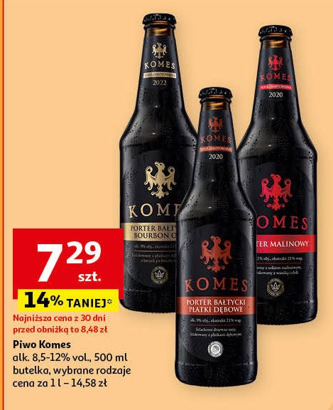 Piwo Komes porter bałtycki bourbon oak promocja