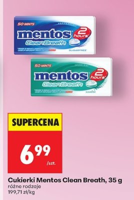 Cukierki Mentos Clean Breath, 35 g promocja w Biedronka