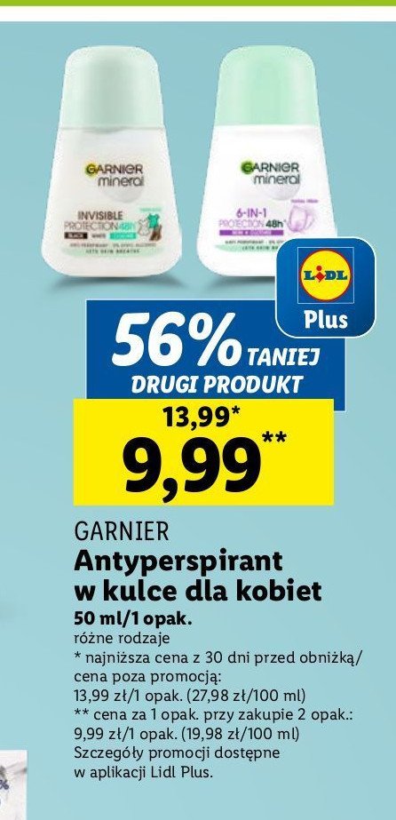 Dezodorant cotton fresh Garnier promocja
