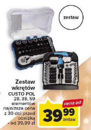 Zestaw wkr臋t贸w Custopol promocja