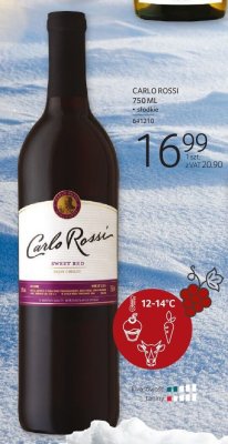 Wino Carlo Rossi Sweet Red promocja w Selgros