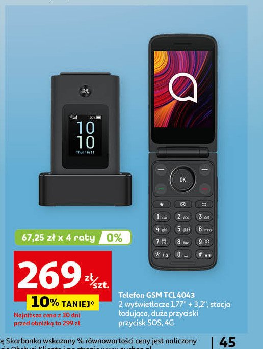 Telefon 4043 Tcl promocja w Auchan