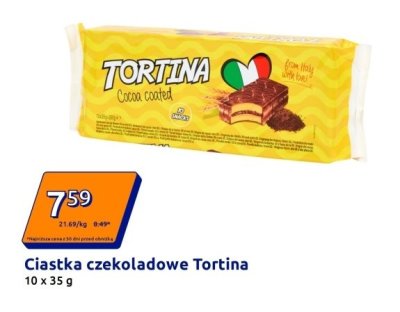 Ciastka czekoladowe Tortina promocja w Action