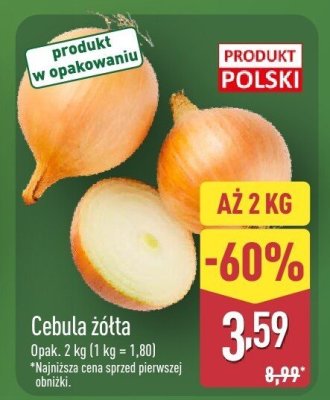 Cebula żółta promocja w Aldi