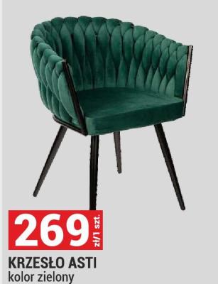 Krzesło Asti kolor zielony promocja w Merkury Market