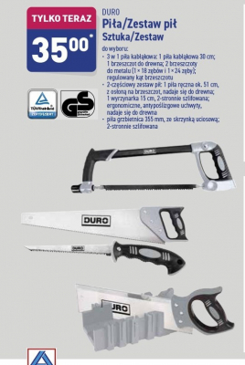 Zestaw pi艂 r臋cznych Duro promocja
