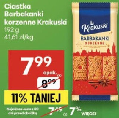 Ciastka Barbakanki korzenne Krakuski promocja w Delikatesy Centrum