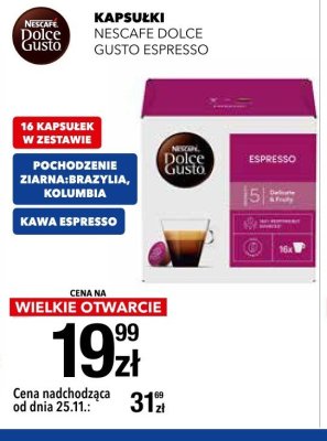 Kapsułki Nescafe Dolce Gusto ESPRESSO promocja w RTV EURO AGD