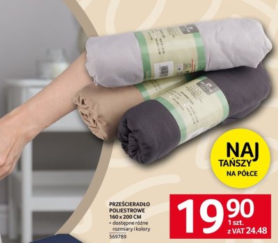 PRZEŚCIERADŁO POLIESTROWE 160 x 200 CM promocja w Selgros