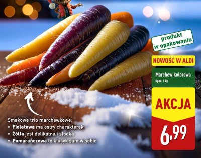 Marchew kolorowa Farmer Aldik promocja w Aldi