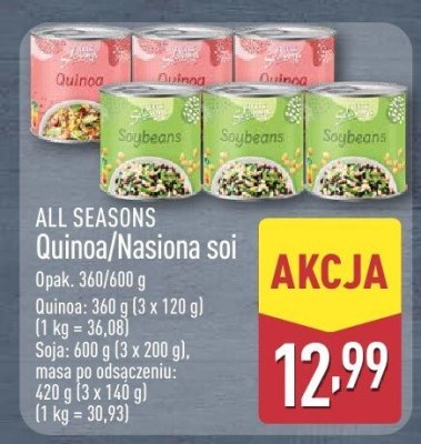 Quinoa/Nasiona soi ALL SEASONS promocja w Aldi