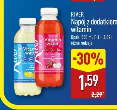 Napój River Vitamin Water z dodatkiem witamin promocja w Aldi
