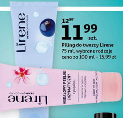 Peeling do twarzy z olejkiem z czarnej porzeczki Lirene dermoprogram promocja w Rossmann