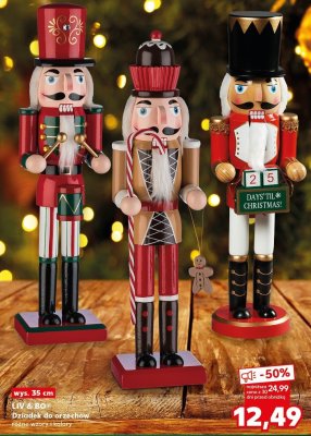 LIV & BO Dziadek do orzechów różne wzory i kolory wys. 35 cm promocja w Kaufland