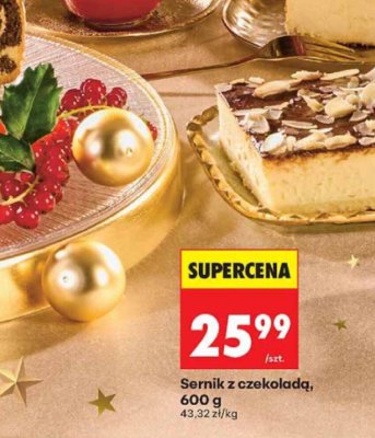 Sernik z czekoladą, 600 g promocja w Biedronka