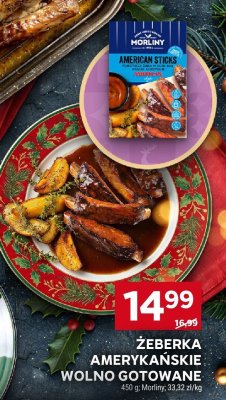 Żeberka amerykańskie wolno gotowane Morliny promocja w Stokrotka